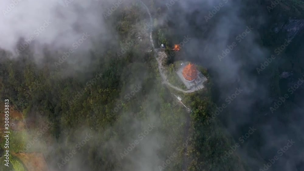 Aerial photo the Yuntai Temple in Wuxi County, southwest China's Chongqing. Aerial photo the Yuntai Temple in Wuxi County, southwest China's Chongqing.