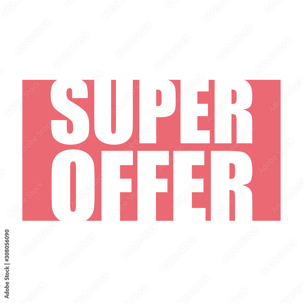 Naklejka premium red vector banner super offer