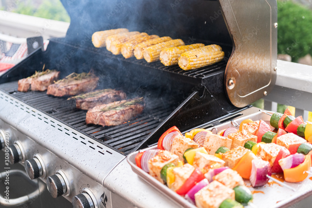 Grilling steak Grilling steak