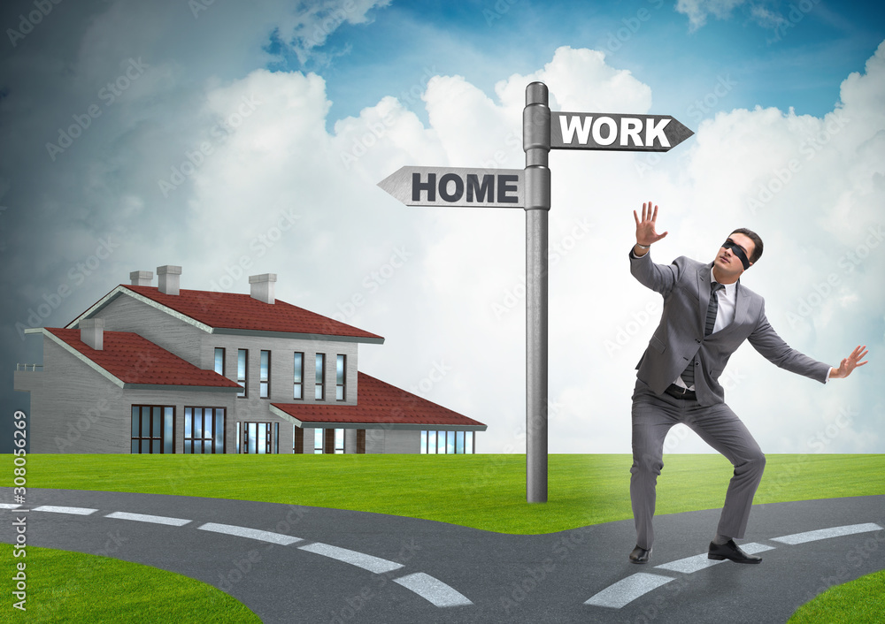 Work life or home balance business concept Work life or home balance business concept