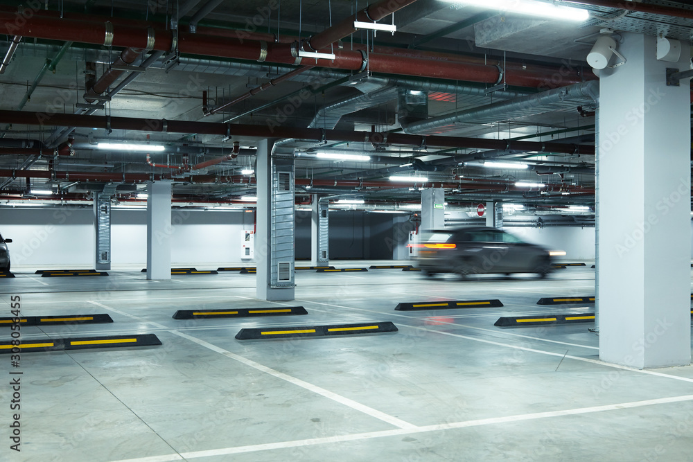 Horizontal image of caro on underground parking lot Horizontal image of caro on underground parking lot
