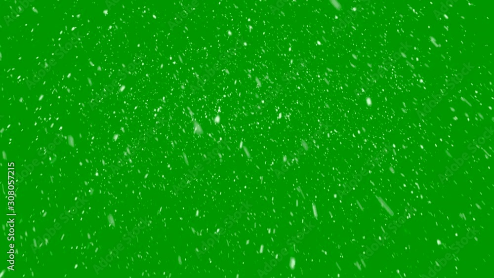 High quality motion animation snow falling on green screen background. . High quality motion animation snow falling on green screen background. .