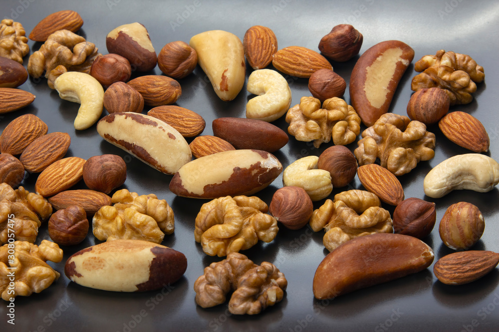 Different kinds of nuts. Healthy and protein food Different kinds of nuts. Healthy and protein food