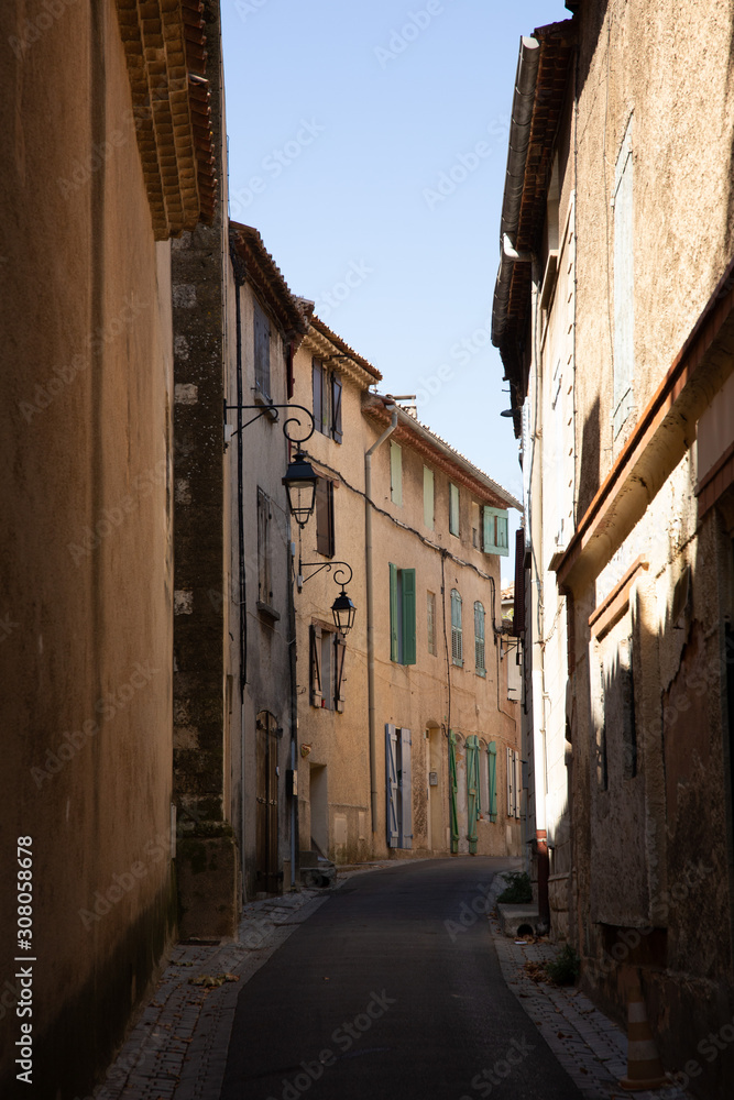 Side street in an old town in southern France