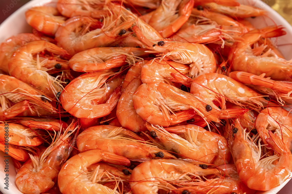 fresh shrimp in the restaurant fresh shrimp in the restaurant