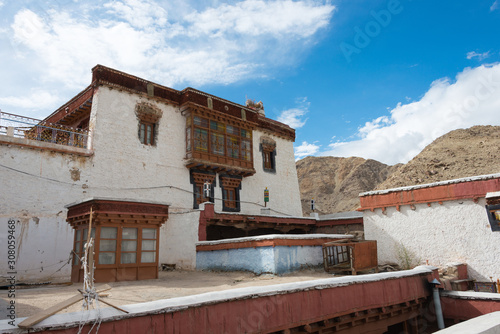 Ladakh, India - Jul 15 2019 - Chemrey Monastery (Chemrey Gompa) in Leh, Ladakh, Jammu and Kashmir, India. The Monastery was originally built in 1664. © beibaoke