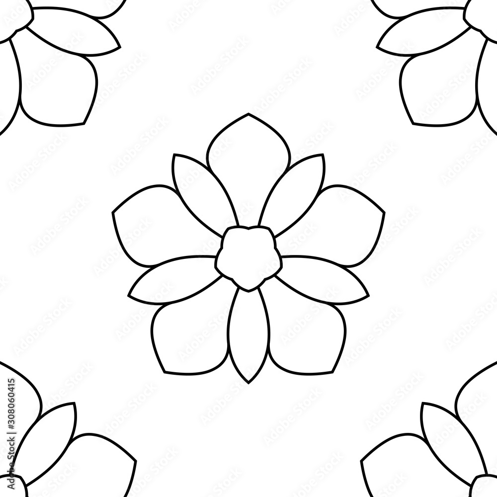 Fantasy seamless pattern with ornamental mandala. Abstract round doodle flower background. Floral geometric circle. Vector illustration. Fantasy seamless pattern with ornamental mandala. Abstract round doodle flower background. Floral geometric circle. Vector illustration.