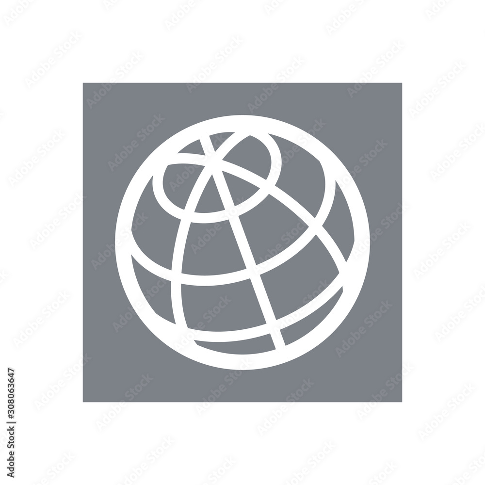 Obraz premium The globe icon. Globe symbol. Flat Vector illustration