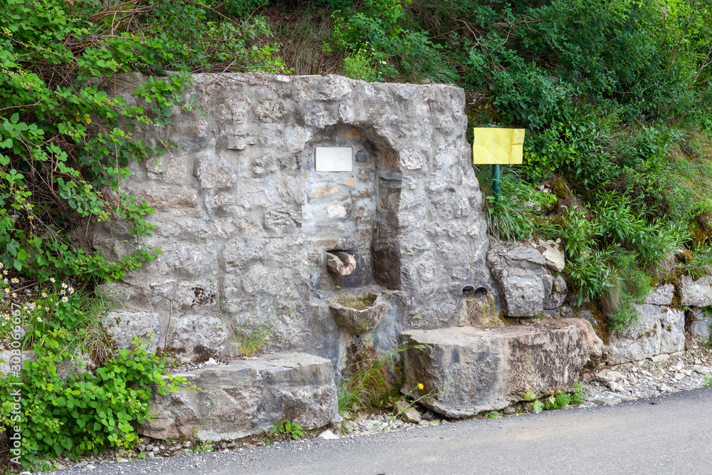 old dry spring in the rock, Kotor, Montenegro old dry spring in the rock, Kotor, Montenegro