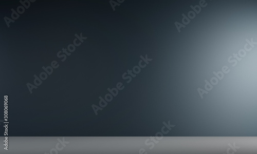 Wallpaper Mural Modern loft empty living room and blue wall texture background interior design / 3D rendering Torontodigital.ca