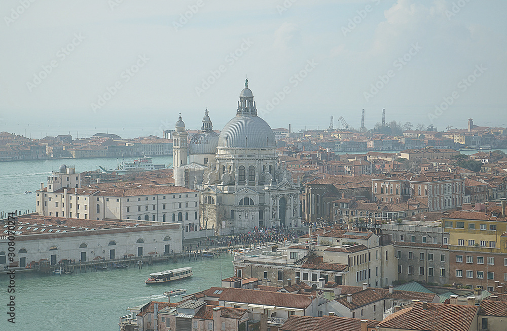 Venice city view from above cityscape 