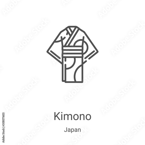 Fotografie, Tablou kimono icon vector from japan collection