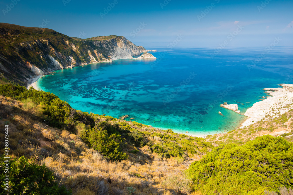 Kefalonia, Cephalonia landscape. Greece landscape and azure water.