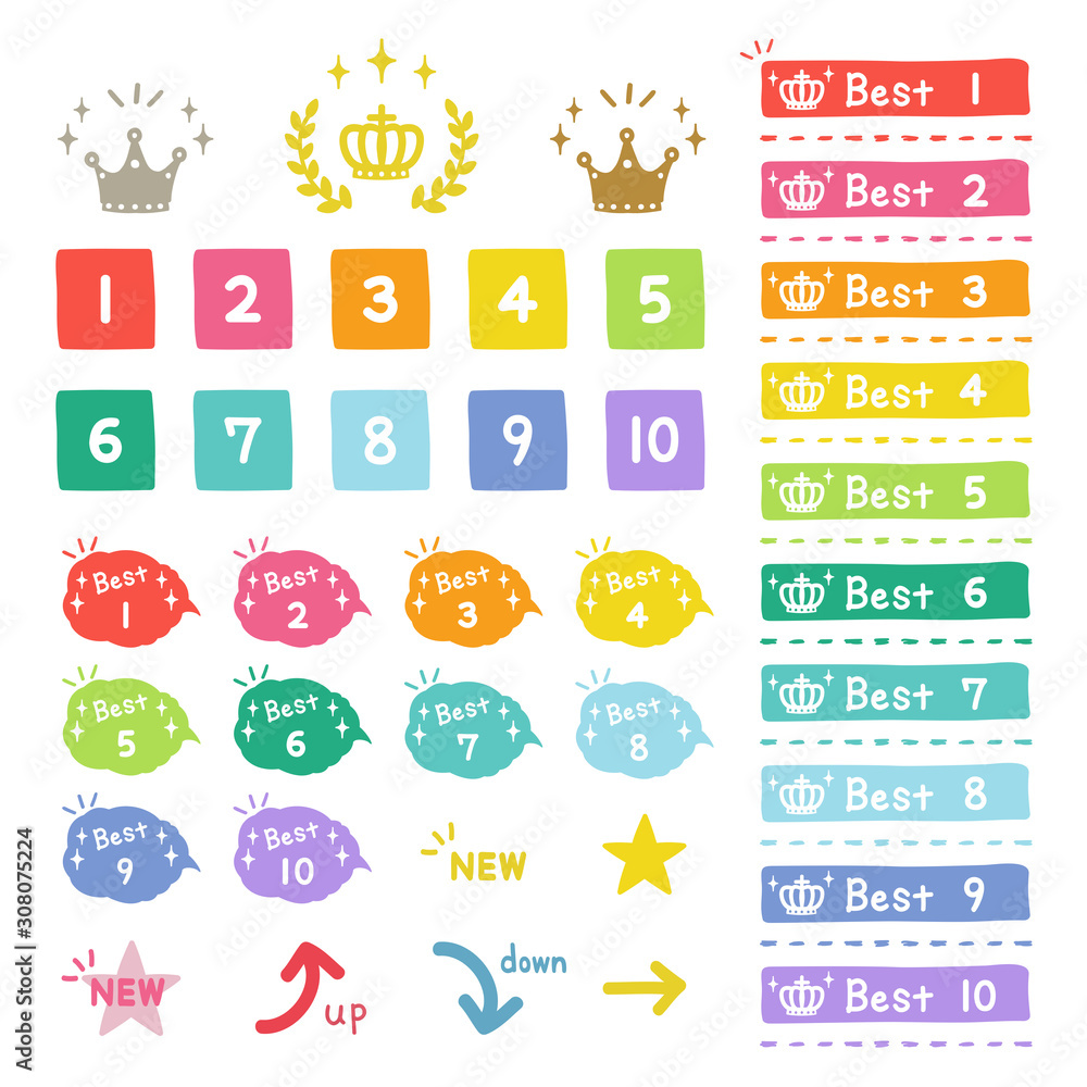ランキング 手書き 素材 Vector Eps Stock ベクター Adobe Stock