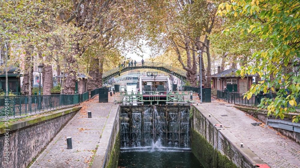 Canal Saint-Martin, Paris, France 