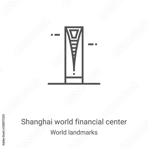 Photography shanghai world financial center icon vector from world landmarks collection
