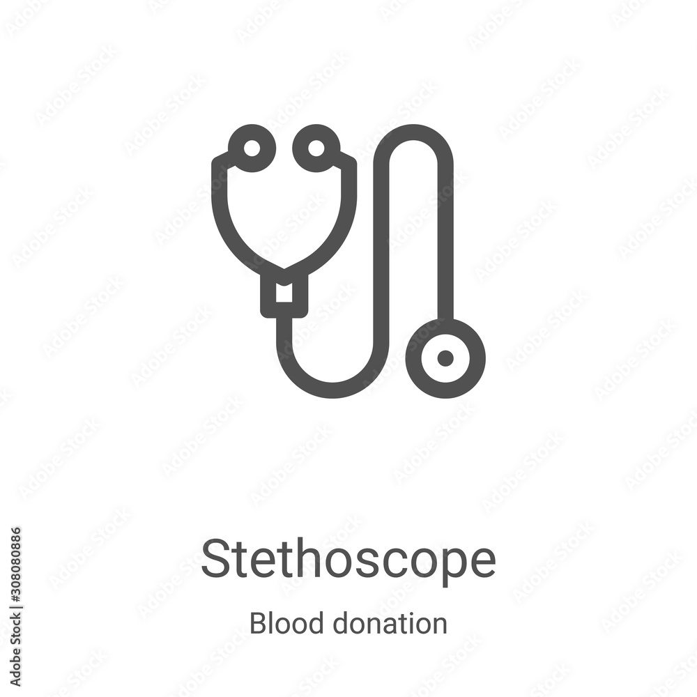 Fotografie stethoscope icon vector from blood donation collection