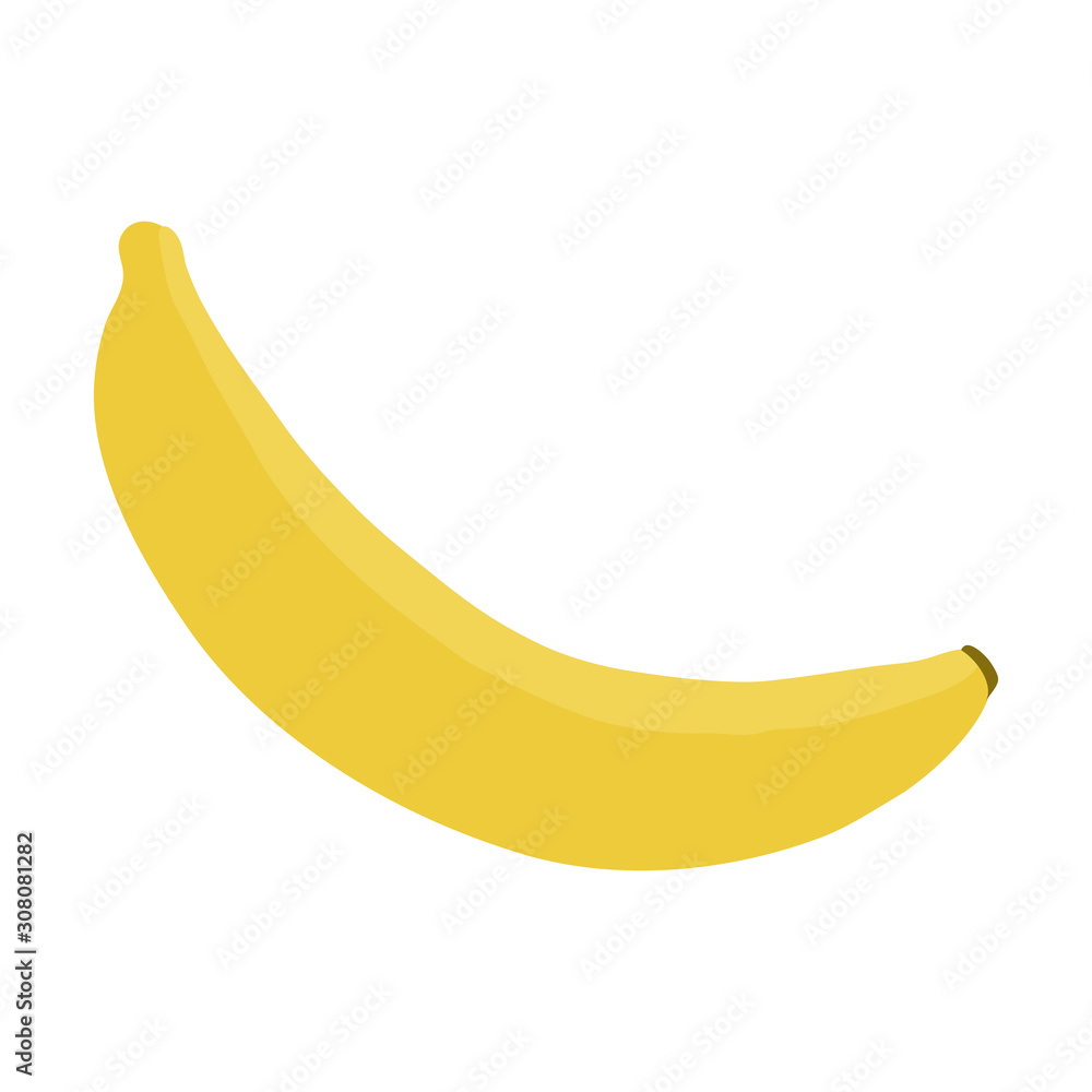 Banana. Object isolated on white background. Vector illustration. Banana. Object isolated on white background. Vector illustration.
