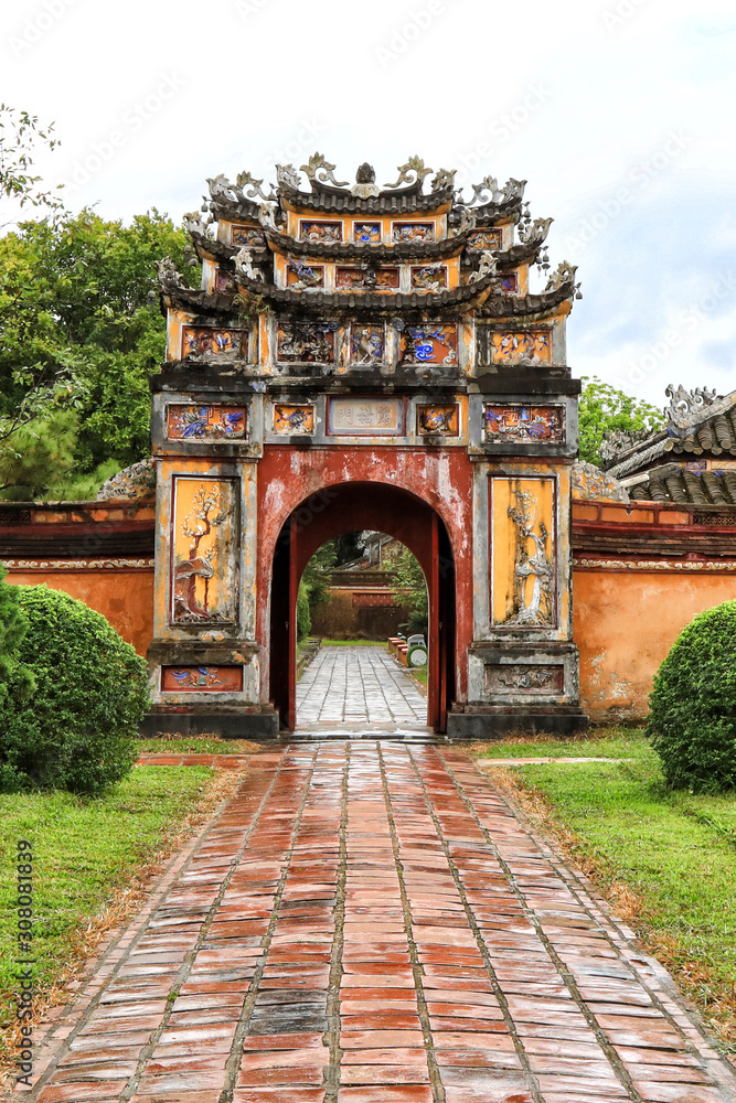 One gate of ancient imperial city of Hue