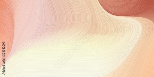 modern soft curvy waves background illustration with bisque, indian red and dark salmon color