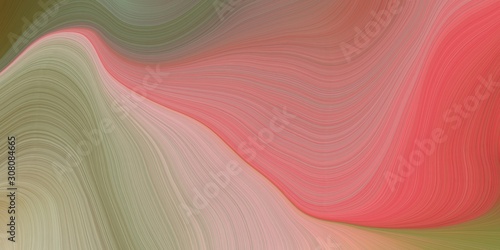 contemporary waves illustration with rosy brown, pastel brown and moderate red color © Eigens