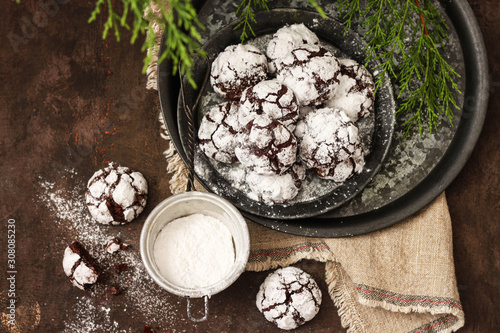 Christmas Cookies Chocolate with crack photo