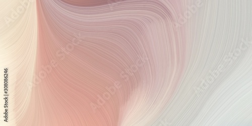 smooth swirl waves background design with silver, antique white and baby pink color