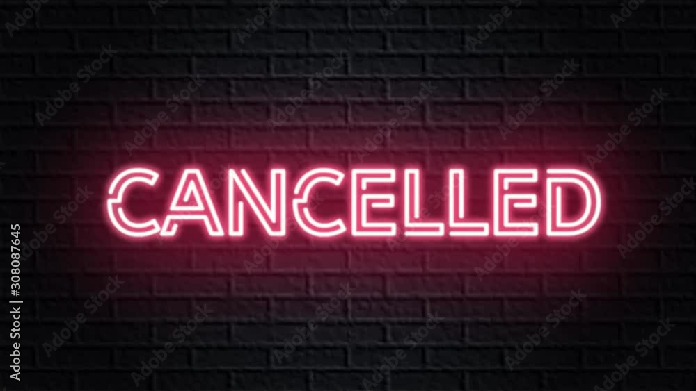 red neon video animation cancelled red neon video animation cancelled