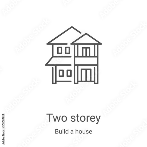 Fotografija two storey icon vector from build a house collection