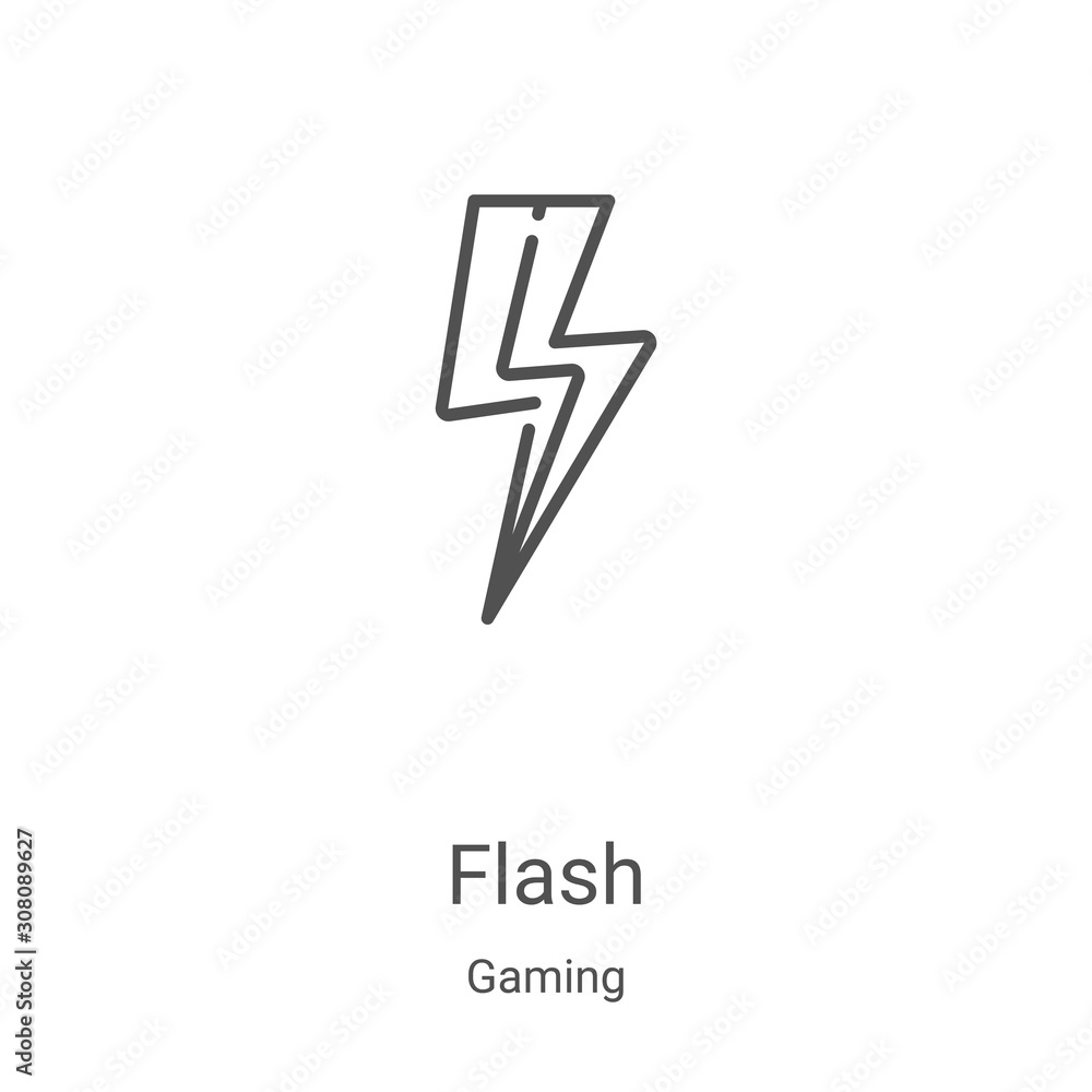 the flash logo outline