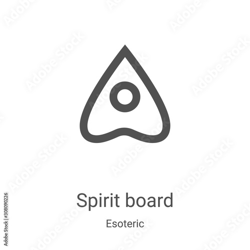 spirit board icon vector from esoteric collection. Thin line spirit board outline icon vector illustration. Linear symbol for use on web and mobile apps, logo, print media