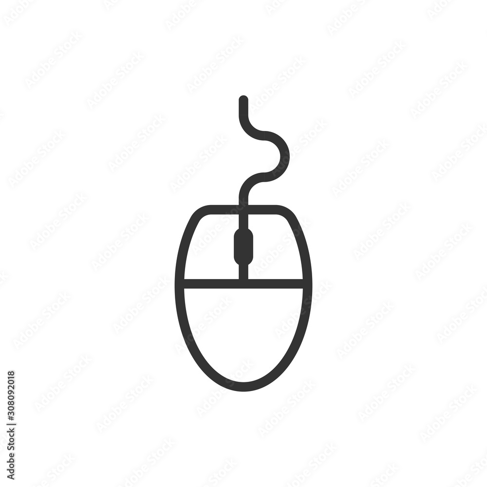 Computer mouse icon in flat style. Cursor vector illustration on white isolated background. Pointer business concept. Computer mouse icon in flat style. Cursor vector illustration on white isolated background. Pointer business concept.