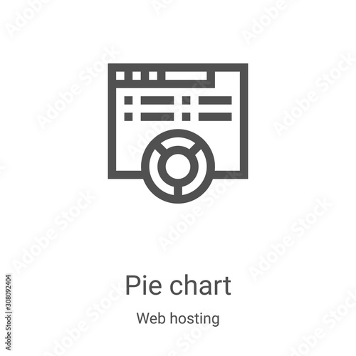 pie chart icon vector from web hosting collection. Thin line pie chart outline icon vector illustration. Linear symbol for use on web and mobile apps, logo, print media