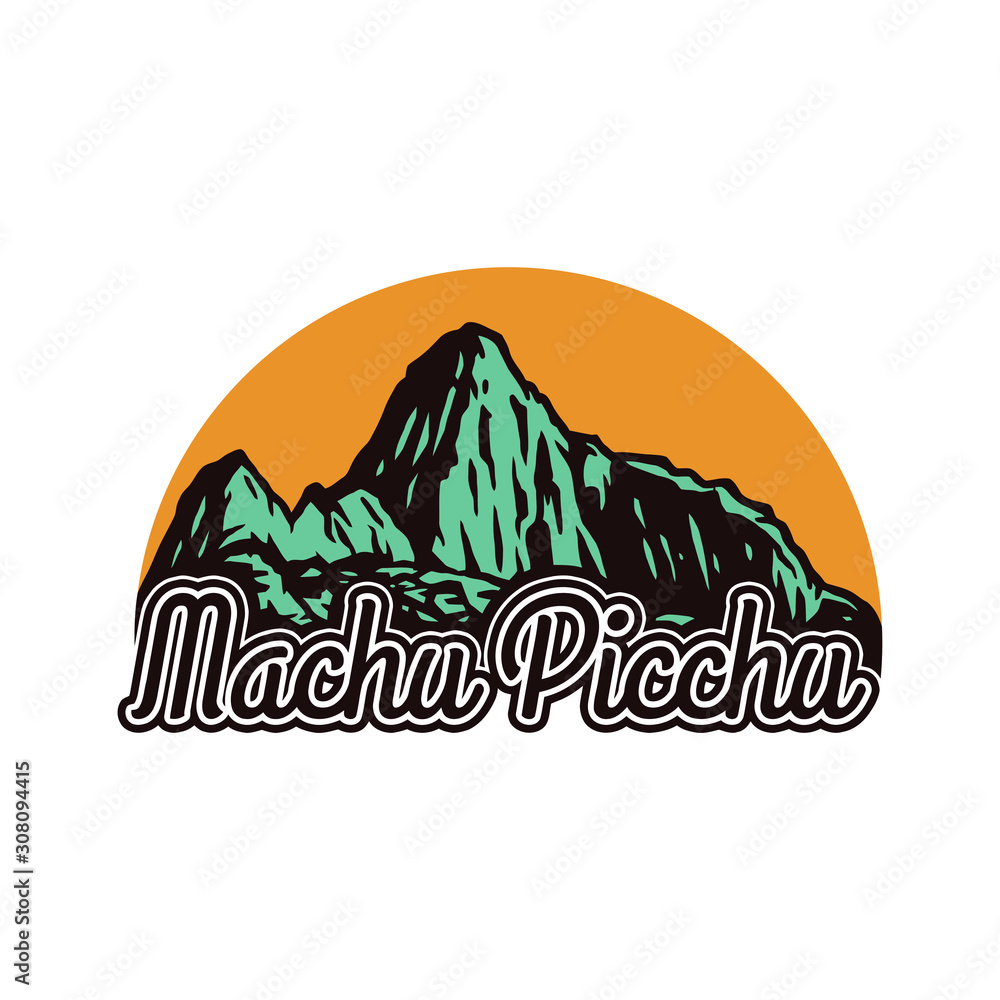 Naklejka premium Vector illustration of machu picchu