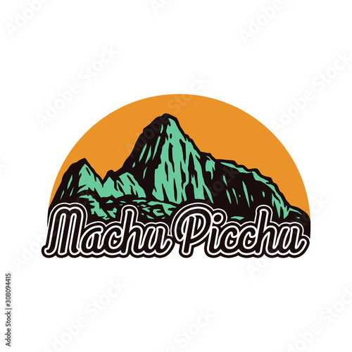  Vector illustration of machu picchu