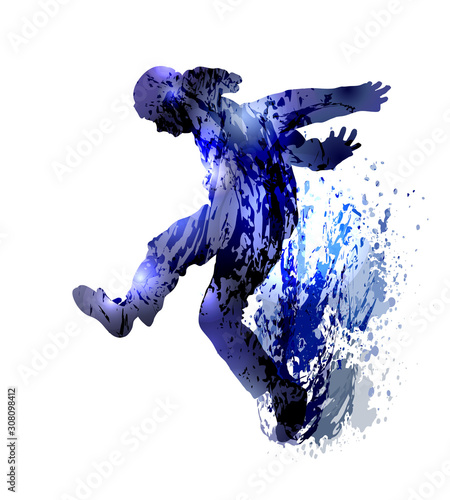 Hip hop dancer. Break dance