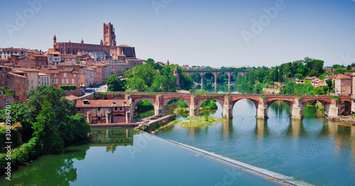 Picturesque city of Albi, south of France.