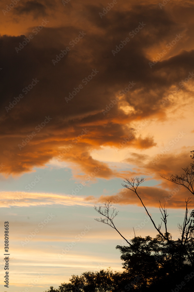 Fototapeta premium Sunset in the state of Minas Gerais, Brasil.