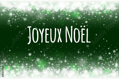 Bannière ou carte de noël - Joyeux Noël flocons de neige