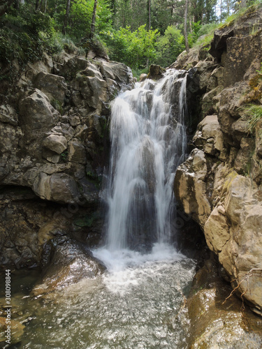 A waterfall in the Roncal Valley. Navarre. Spain