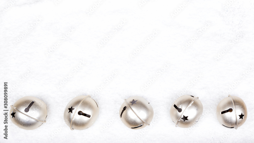 Row baubles snow Row baubles snow