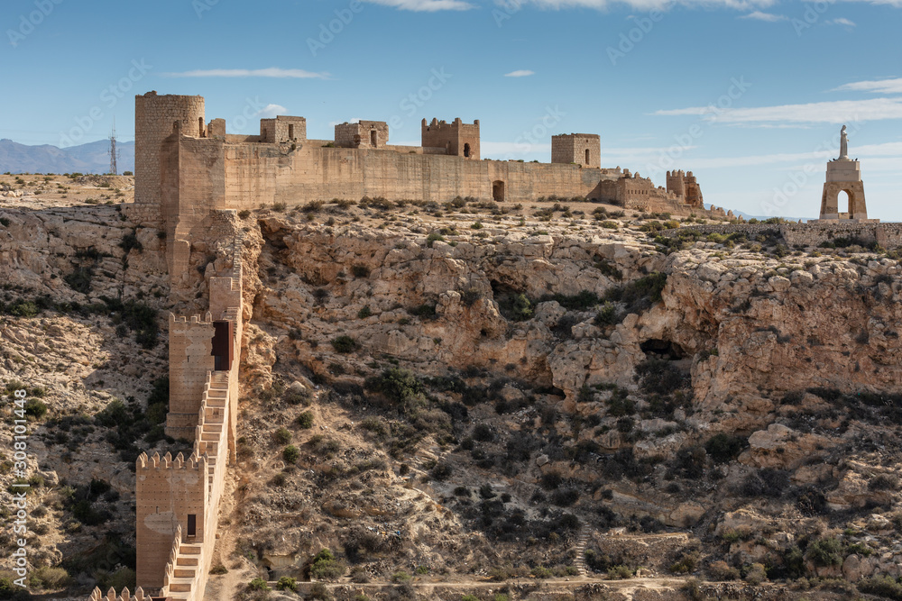 Fortified Walls of Alcazaba Almeria Spain