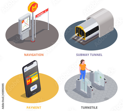 Subway Isometric 2x2 Design Concept