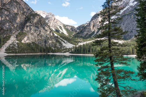 turquoise lake in the mountains
