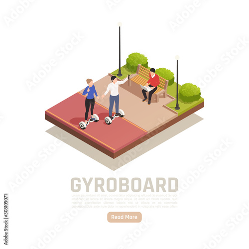 Gyro Riders Isometric Background