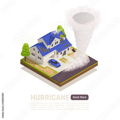 Isometric Natural Disaster Composition