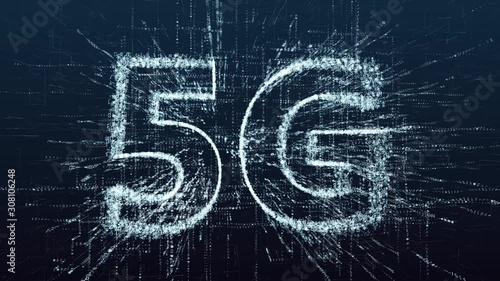 The new wireless network of the future. 5g high speed mobile connection. The concept of a global digital future. New high-speed encoding and data transfer.