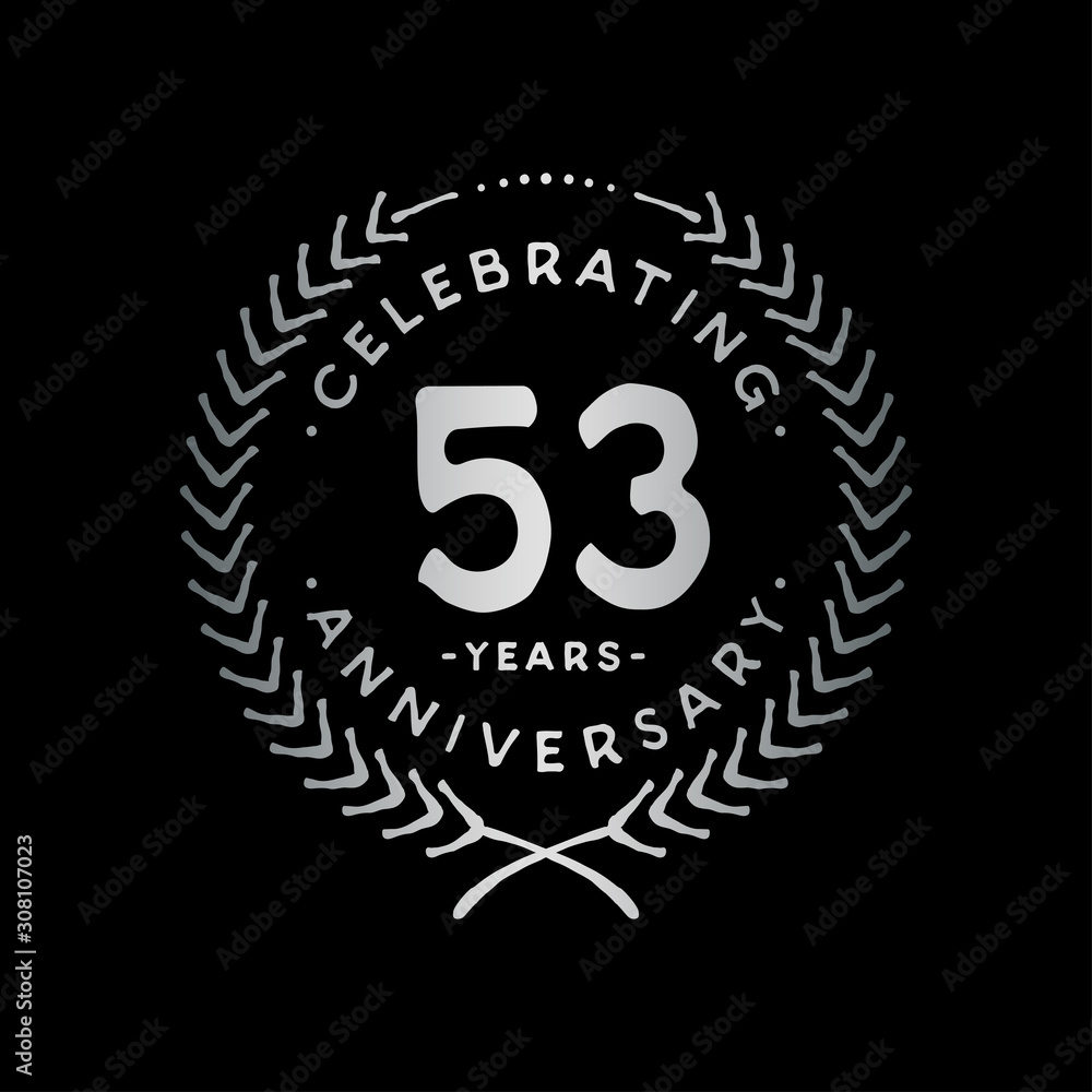 53 years design template. 53rd vector and illustration. 53 years design template. 53rd vector and illustration.