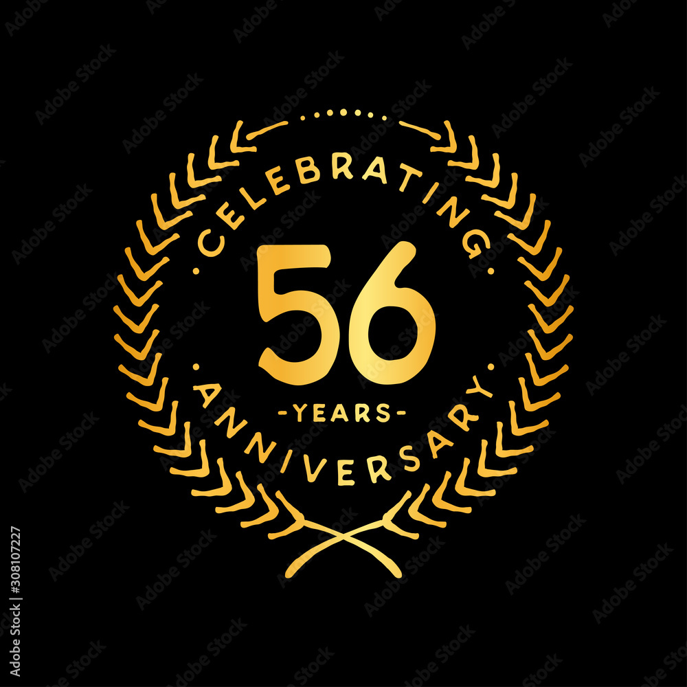 56 years design template. 56th vector and illustration. 56 years design template. 56th vector and illustration.