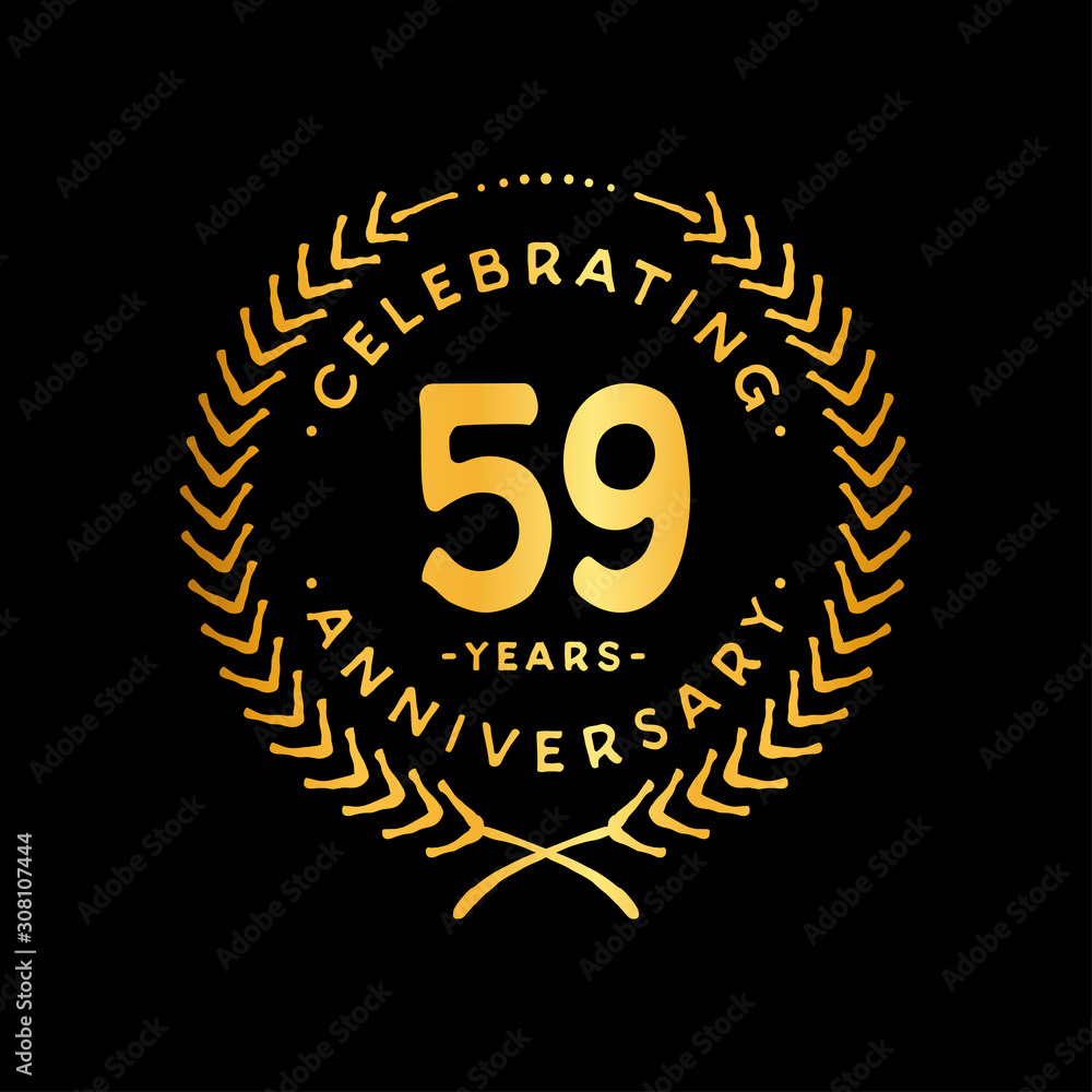 59 years design template. 59th vector and illustration. 59 years design template. 59th vector and illustration.